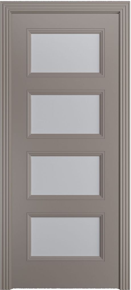 Межкомнатная дверь со стеклом Манхэттен-4 Темно-серый Эмаль (Бипи Дорс)