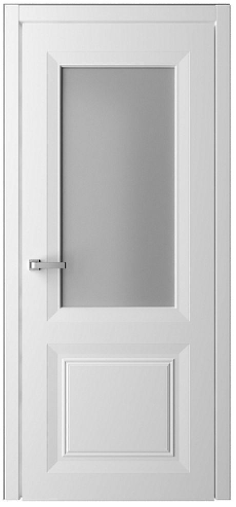 Межкомнатная дверь со стеклом СтильБогема Белый Эмаль Стекло мателюкс (ALBERO)