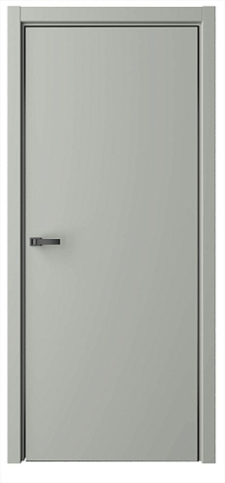 Глухая межкомнатная дверь Лайн-1 Серый Эмаль (ALBERO)