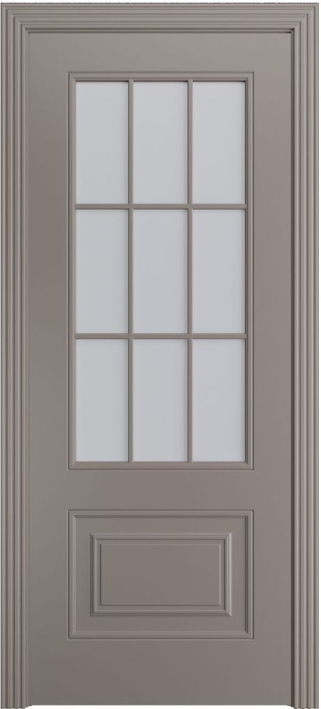 Межкомнатная дверь со стеклом Версаль-1Ф Loft (9) Темно-серый Эмаль (Мильяна)