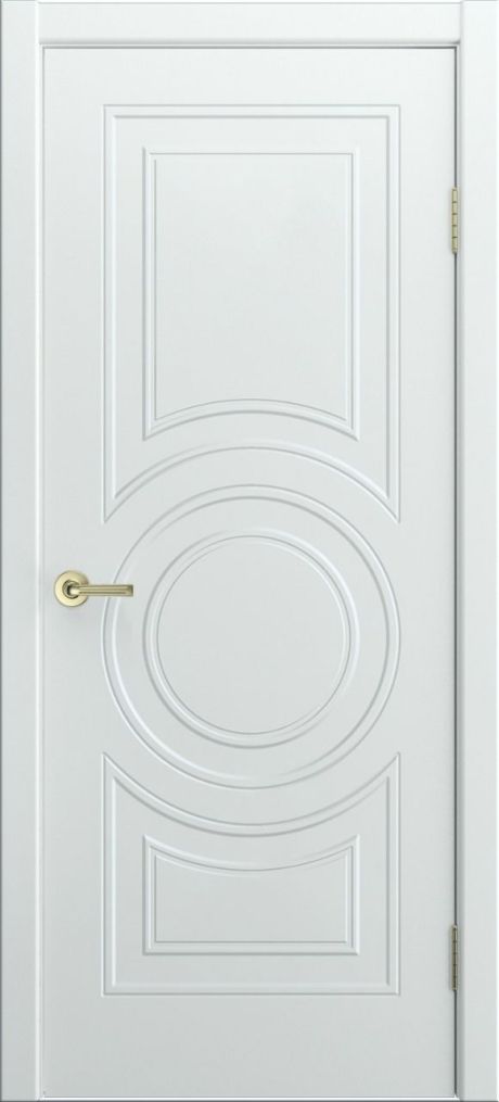 Глухая межкомнатная дверь Адриана Ф (фрезеровка Версаль) Белоснежный Эмаль (Мильяна)