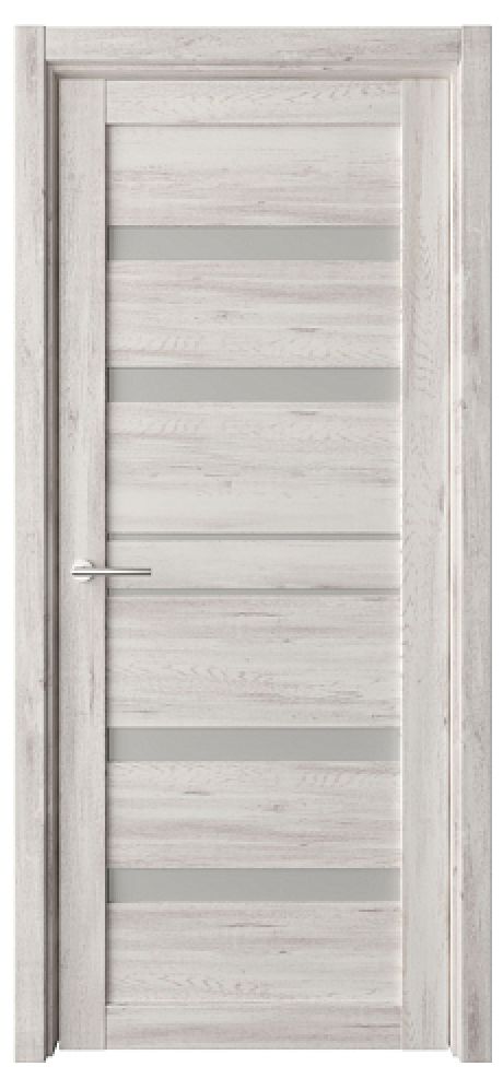 Межкомнатная дверь со стеклом Дрезден Темный кипарис Эко-шпон Стекло мателюкс (ALBERO)