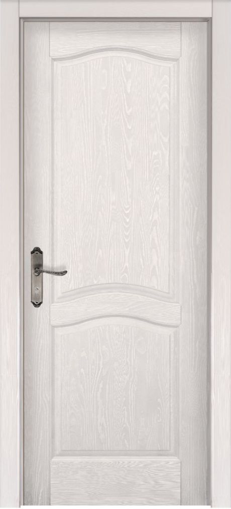 Глухая межкомнатная дверь Лео Слоновая кость Массив сосны (ОКА)