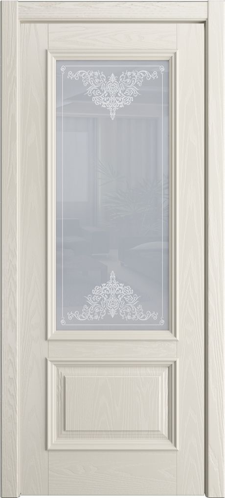 Межкомнатная дверь со стеклом Лондон Бежевый Шпон (Бипи Дорс)