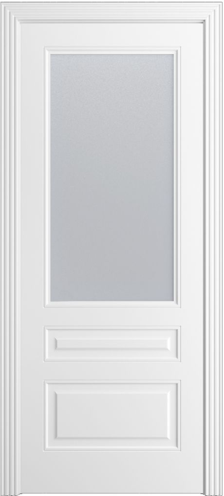 Межкомнатная дверь со стеклом Бьянка Белоснежный Эмаль (Бипи Дорс)