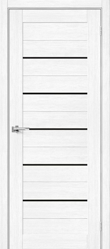 Межкомнатная дверь остекленная Порта-22 Snow Veralinga (ĒLPORTA)