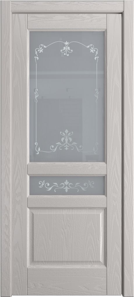 Межкомнатная дверь со стеклом Ребекка Агат Шпон (Мильяна)