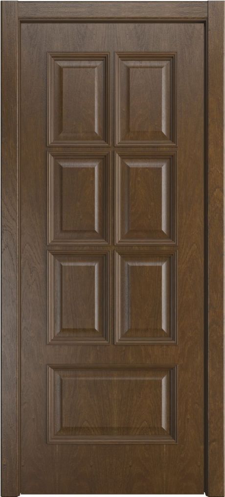 Глухая межкомнатная дверь Палермо-1 Дуб виски Шпон (Мильяна)