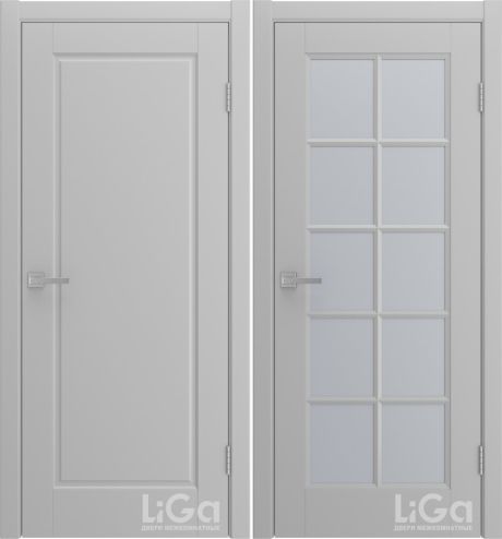 Межкомнатная дверь Amore Светло-серый Эмаль (Лига дверей)