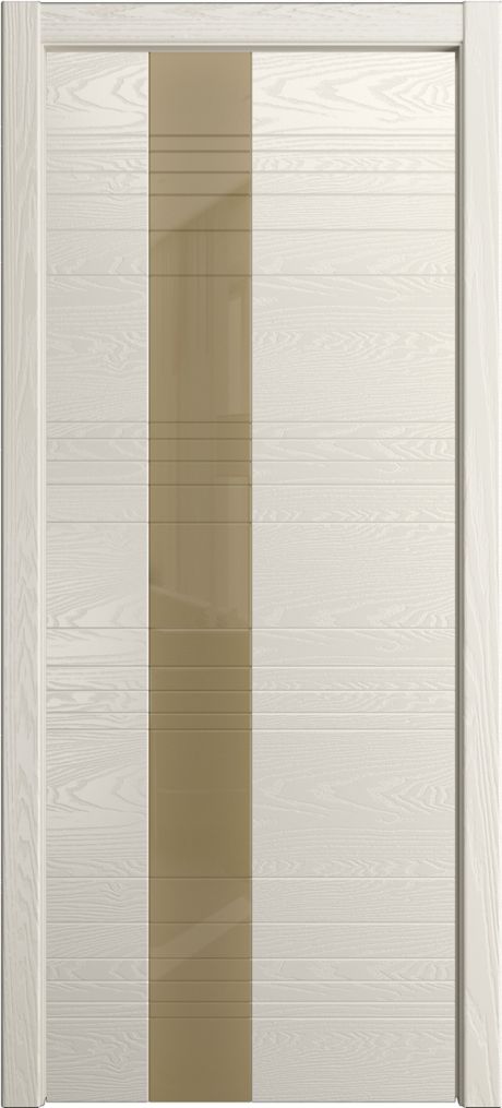 Межкомнатная дверь со стеклом ID-HL Бежевый Шпон (Мильяна)