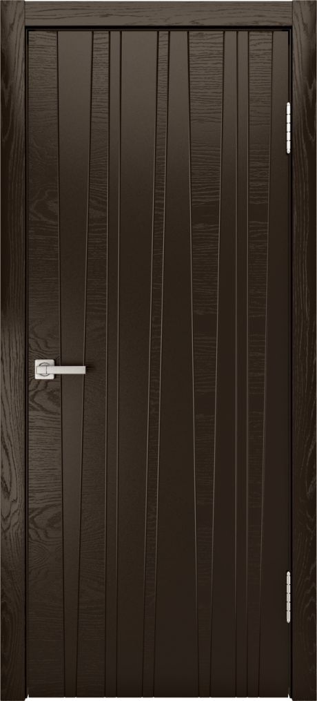 Глухая межкомнатная дверь ID-V Темный шоколад Шпон (Мильяна)