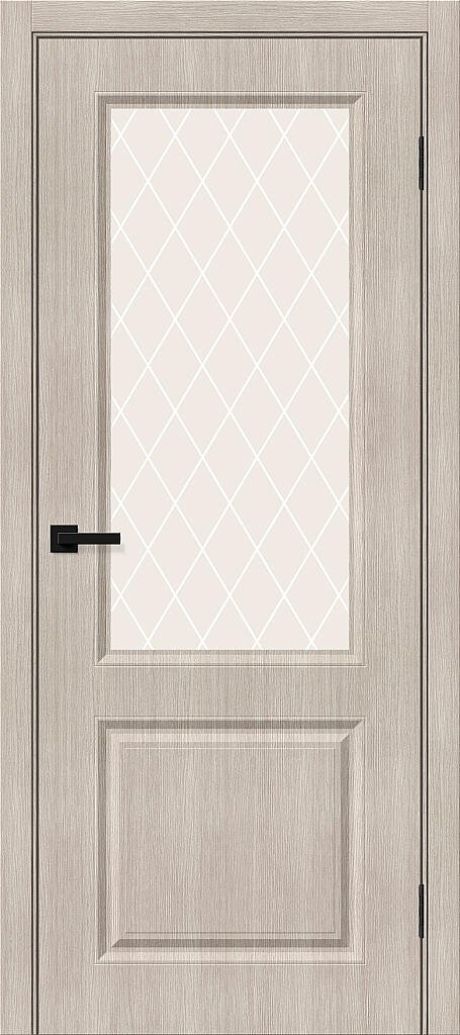 Межкомнатная дверь остекленная Скинни-13 Cappuccino Melinga (BRAVO)