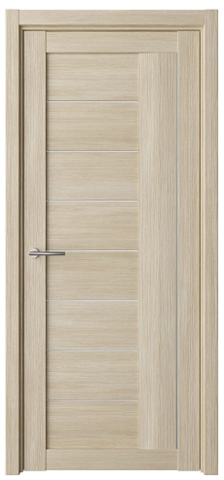 Межкомнатная дверь со стеклом Марсель Лиственница мокко Эко-шпон Стекло мателюкс (ALBERO)