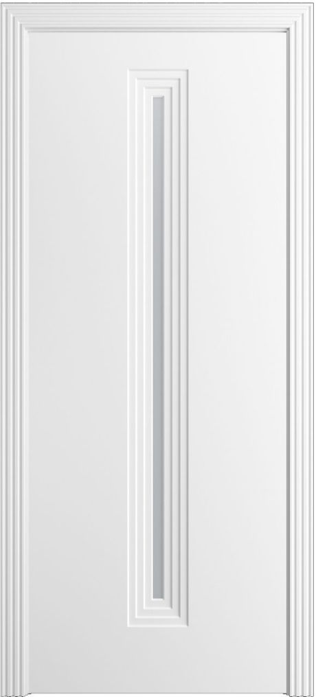 Межкомнатная дверь со стеклом Каролина-4 Белоснежный Эмаль (Бипи Дорс)