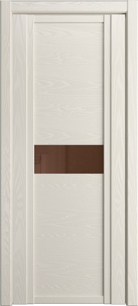 Межкомнатная дверь со стеклом QDO H Бежевый Шпон (Мильяна)