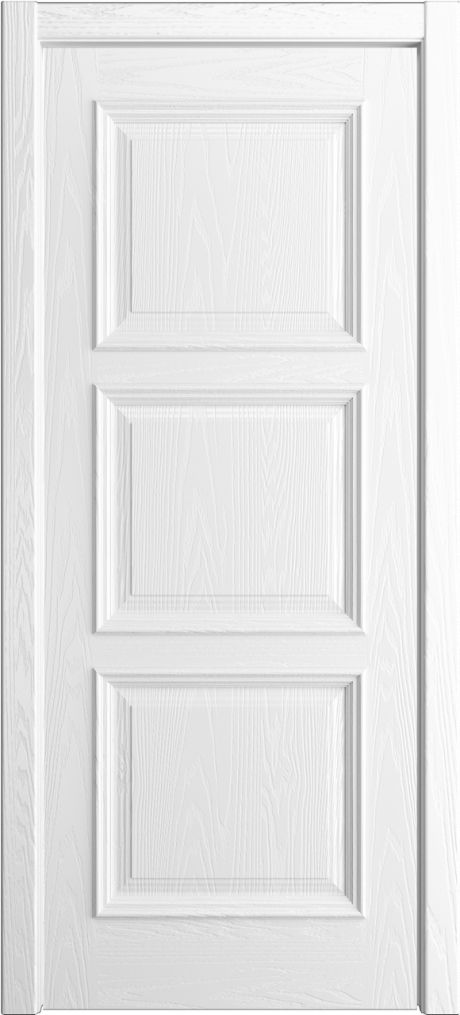 Глухая межкомнатная дверь Версаль Белоснежный Шпон (Мильяна)