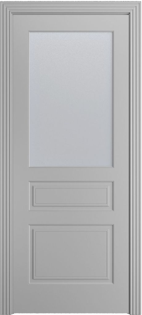 Межкомнатная дверь со стеклом Бруклин Светло серая Эмаль (Бипи Дорс)