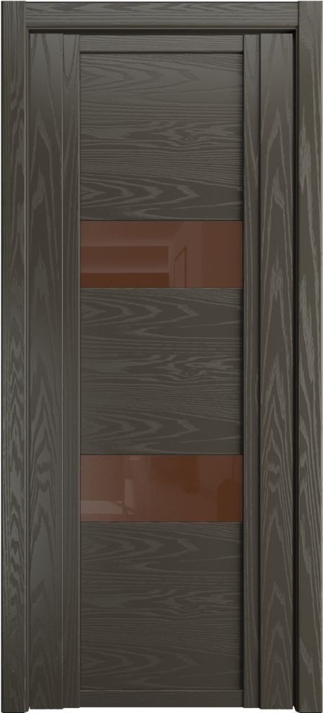 Межкомнатная дверь со стеклом QDO N Гриджио Шпон (Мильяна)