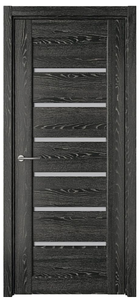 Межкомнатная дверь со стеклом Мальта Черное дерево CPL TL Стекло мателюкс (ALBERO)