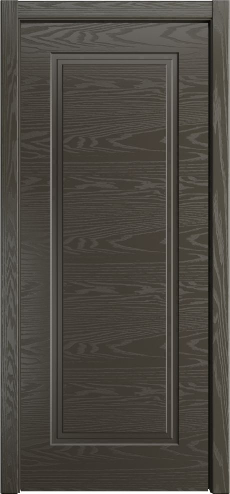 Глухая межкомнатная дверь ID-Челси 1 Гриджио Шпон (Мильяна)