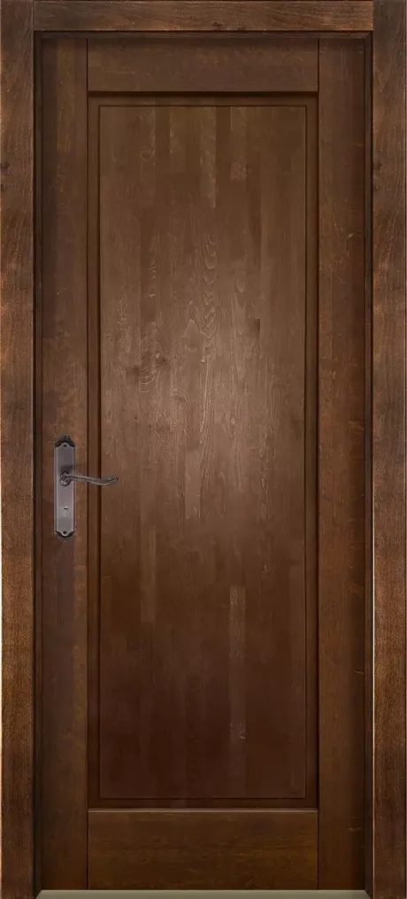 Глухая межкомнатная дверь М4 Античный орех Массив ольхи (ОКА)