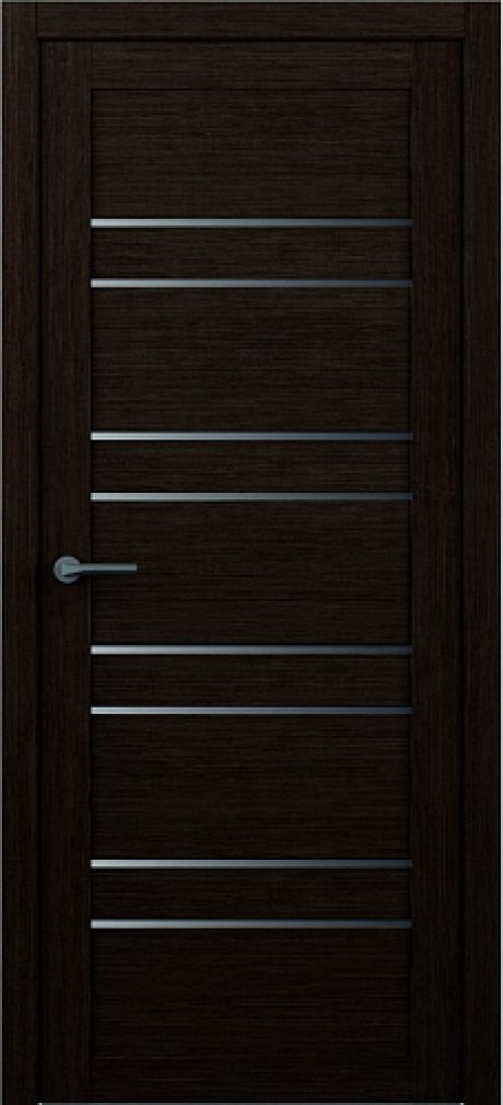 Межкомнатная дверь со стеклом Тренд-14 Лиственница темная Eco Tex Стекло мателюкс (ALBERO)