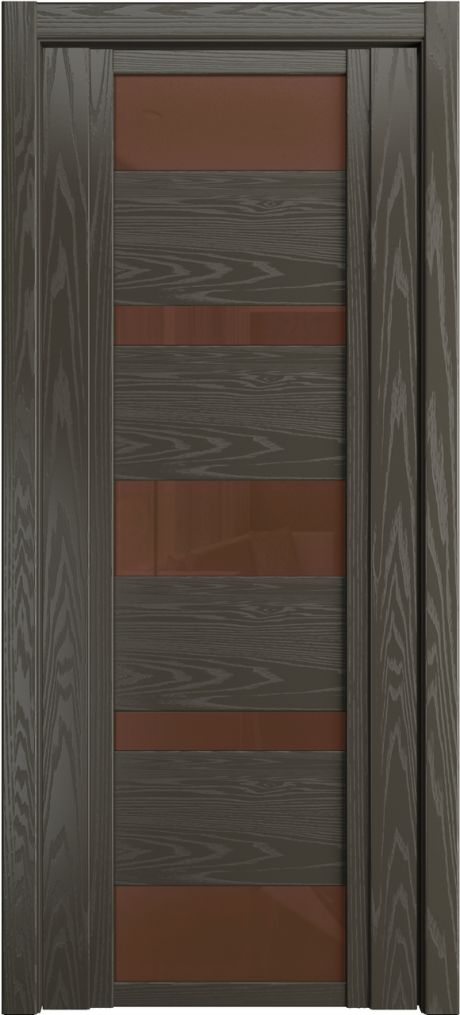 Межкомнатная дверь со стеклом QDO M Гриджио Шпон (Мильяна)