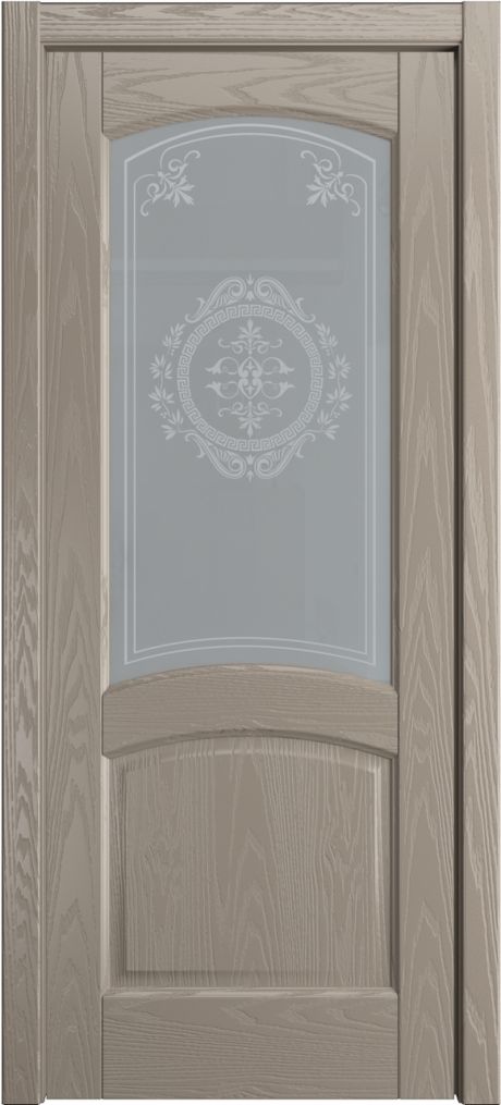 Межкомнатная дверь со стеклом Фиона Латте Шпон (Мильяна)