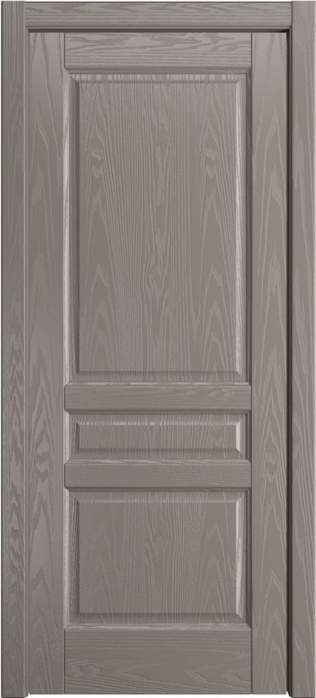 Глухая межкомнатная дверь Ребекка Темно-серый Шпон (Мильяна)