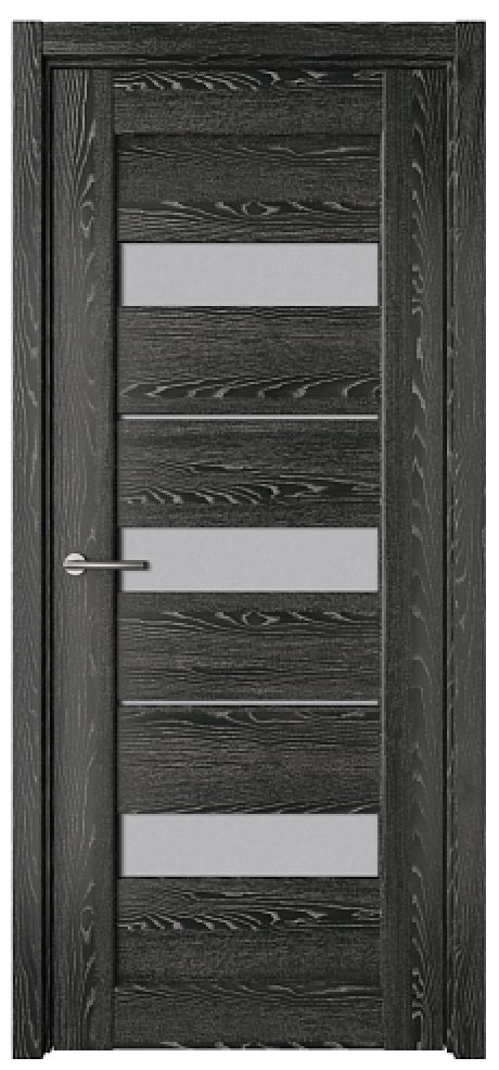 Межкомнатная дверь со стеклом Бостон Черное дерево CPL TL Стекло мателюкс (ALBERO)