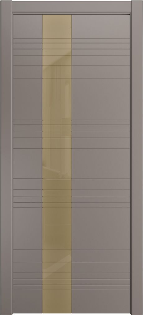 Межкомнатная дверь со стеклом ID-HL Темно-серый Эмаль (Мильяна)