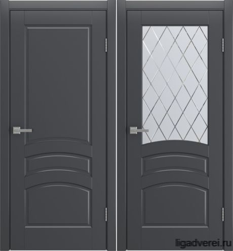 Межкомнатная дверь Venecia Графит Эмаль (Лига дверей)