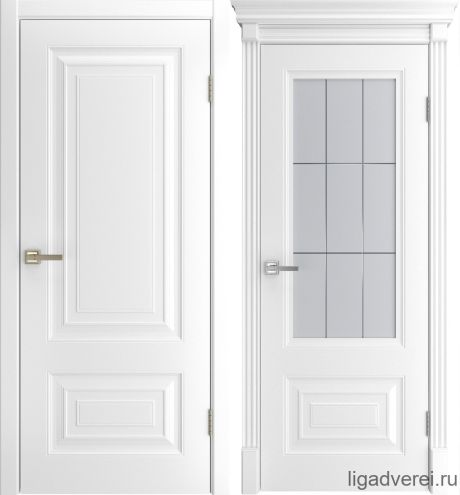 Межкомнатная дверь Largo-2 Белый Эмаль (Лига дверей)