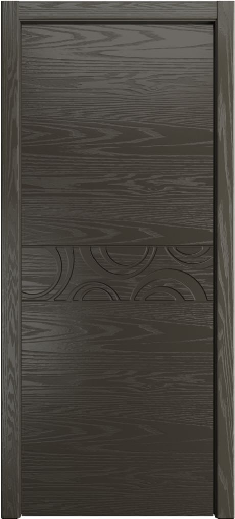 Глухая межкомнатная дверь ID-FL Гриджио Шпон (Мильяна)