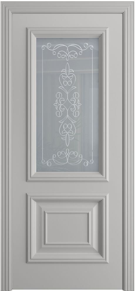 Межкомнатная дверь со стеклом Сорренто Грей Эмаль (Бипи Дорс)