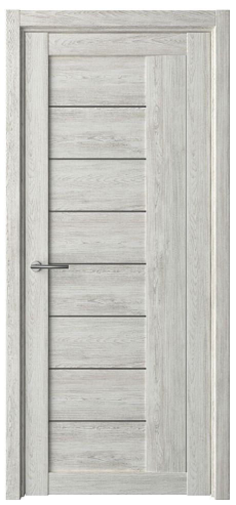 Межкомнатная дверь со стеклом Марсель Дуб нордик Эко-шпон Стекло графитовое (ALBERO)