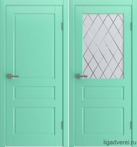 Межкомнатная дверь Stella Бирюза Эмаль (Лига дверей)