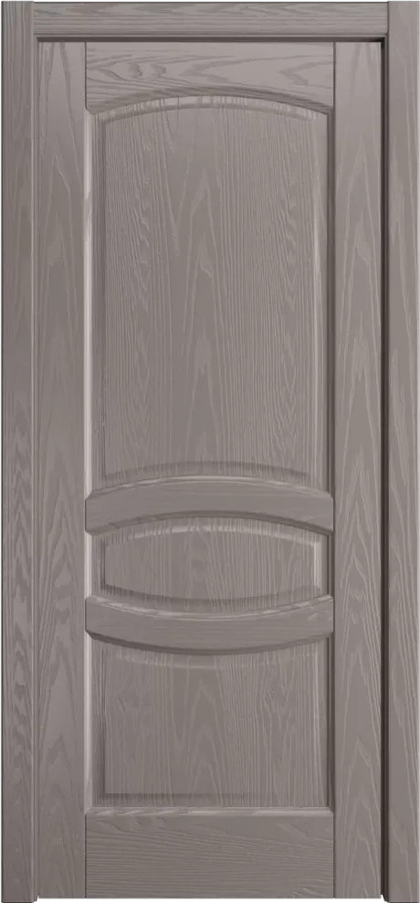 Глухая межкомнатная дверь София Темно-серый Шпон (Мильяна)