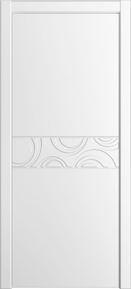 Глухая межкомнатная дверь ID-FL Белоснежный Эмаль (Мильяна)