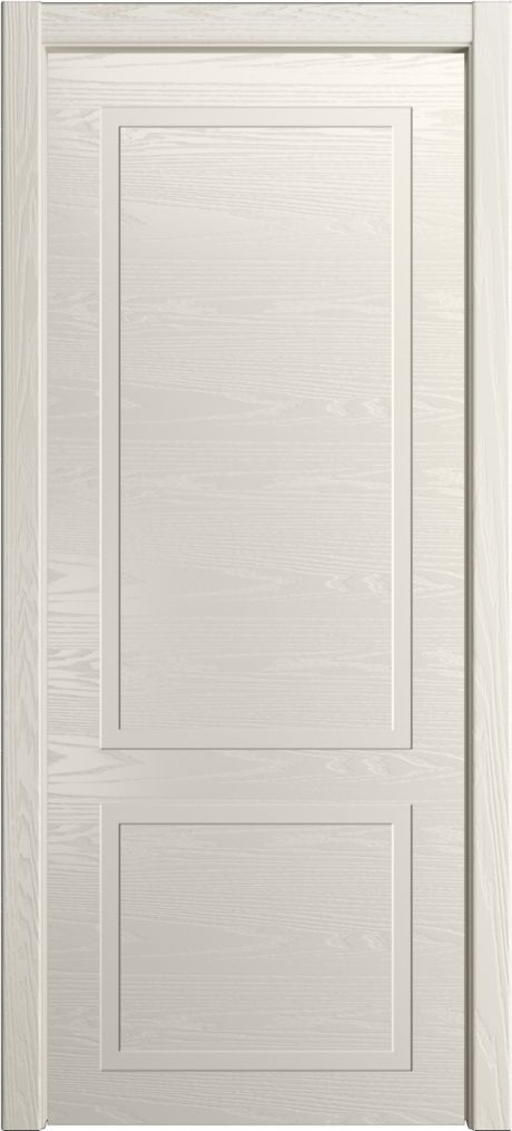 Глухая межкомнатная дверь ID-Лайн 2 Бежевый Шпон (Мильяна)