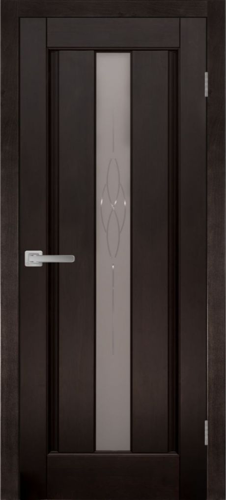 Межкомнатная дверь со стеклом Версаль NEW Венге Массив ольхи (ОКА)