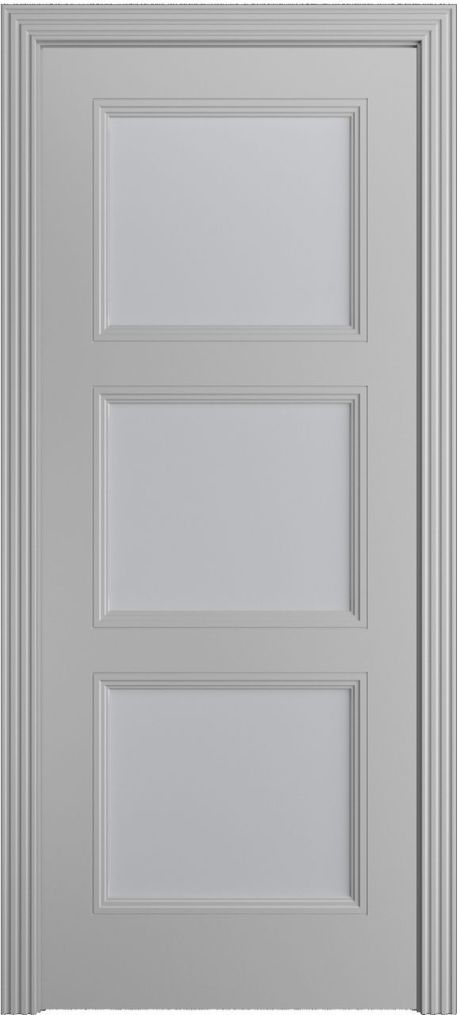 Межкомнатная дверь со стеклом Манхэттен .1 Светло серая Эмаль (Бипи Дорс)