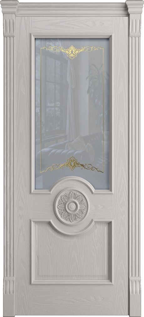 Межкомнатная дверь со стеклом Портофино Агат Шпон (Бипи Дорс)