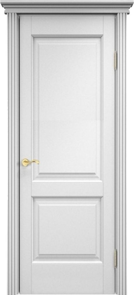 Глухая межкомнатная дверь Европа Белый Массив ольхи (ОКА)