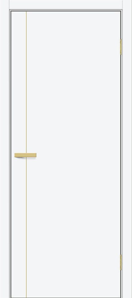 Межкомнатная дверь глухая Браво-0.10.П (SG:P3) White Silk (BRAVO)