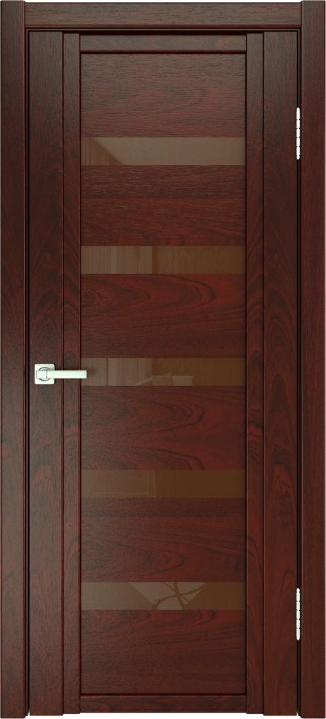 Межкомнатная дверь со стеклом QDO Z Красное дерево Шпон (Мильяна)