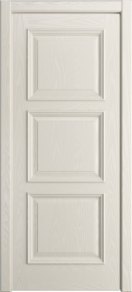 Глухая межкомнатная дверь Версаль Бежевый Шпон (Мильяна)