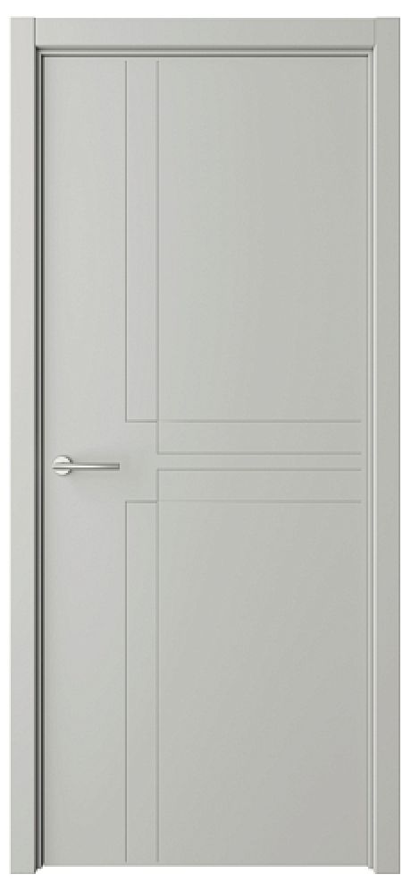 Глухая межкомнатная дверь Геометрия-3 Серый Эмаль (ALBERO)