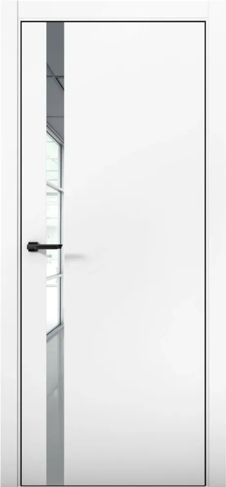 Межкомнатная дверь с зеркалом ESTETICA 07 Аляска Кромка AL Black (Brandoors)