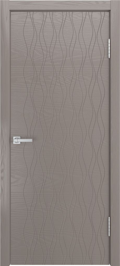 Глухая межкомнатная дверь ID-S Темно-серый Шпон (Мильяна)